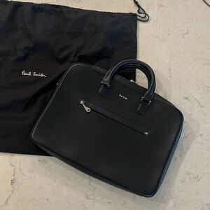 Paul Smith Embossed Leather Slim Folio - Black